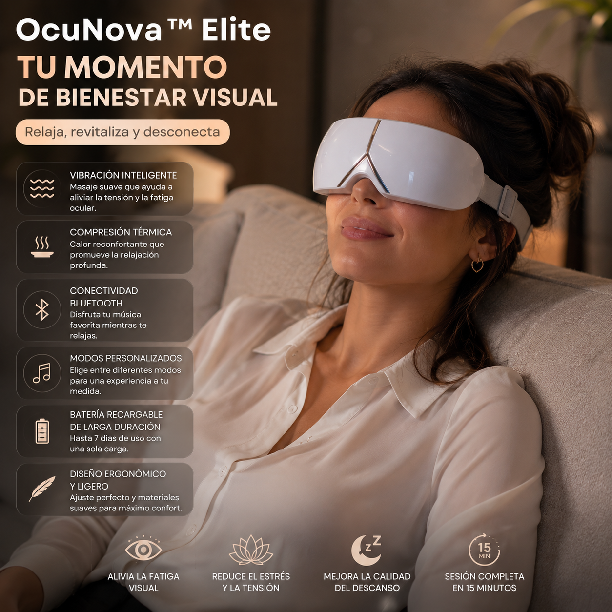 Masajeador De Ojos Inteligente Vibracion