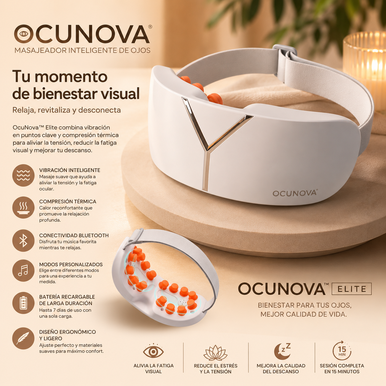 Masajeador De Ojos Inteligente Vibracion